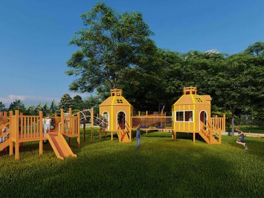 Wooden Garden Adventure Customized Outdoor Playground