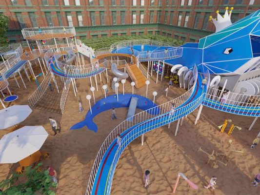 Cute Whale Form Customized Outdoor Playground