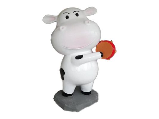 Cow Fiberglass Sculpture