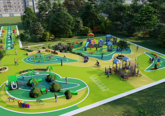 Spielplatz für Kleinkinder im Freien