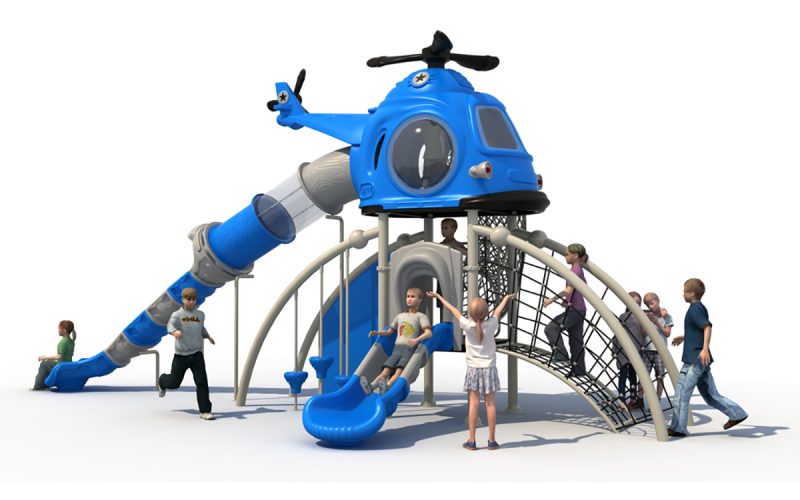 Airplane Top Series Single Slide Outdoor Playground Equipment