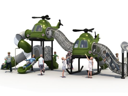 Airplane Top Series Double Slide Outdoor Play Equipment