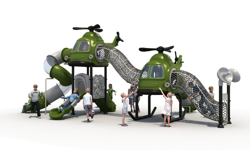 Airplane Top Series Double Slide Outdoor Play Equipment