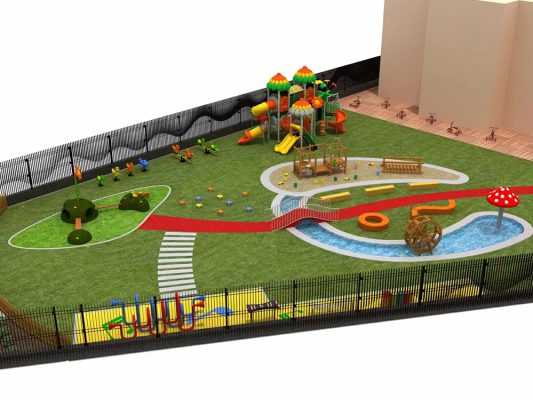 Colorful Diverse Outdoor Playground
