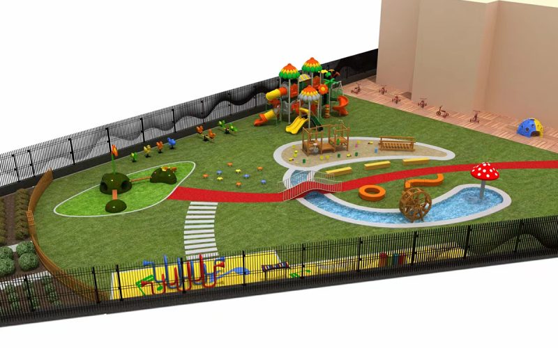 Colorful Diverse Outdoor Playground