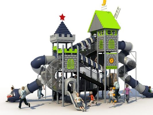 Stattliche geheimnisvolle Burg Spielplatzgeräte für draußen