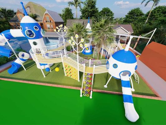 Blue And White Fashion Customized Outdoor Playground
