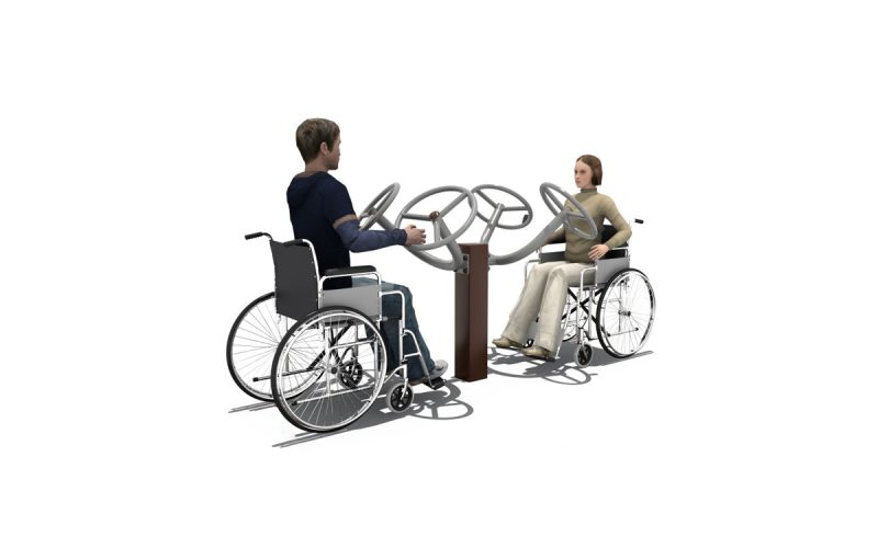 Universal Design Outdoor Fitness Machines for Disabled Users