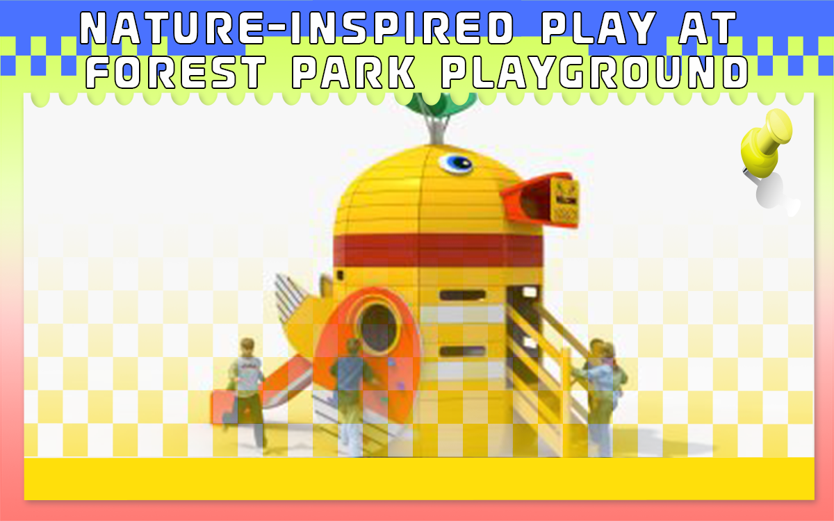 Von der Natur inspiriertes Spiel auf dem Waldparkspielplatz