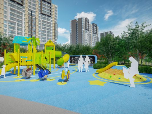 Bright Yellow Series Customized Outdoor Playground