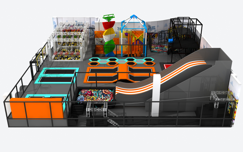 Indoor Playground Climb Trampoline Park