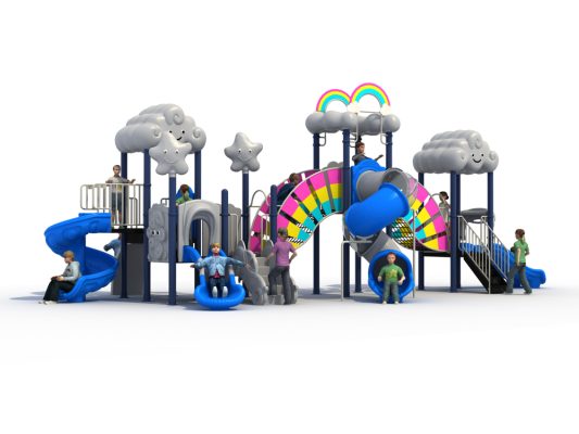 double slide swing set
