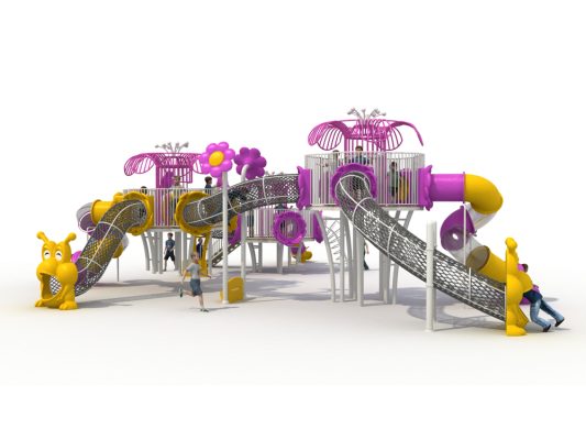 playhouse with swings and slide