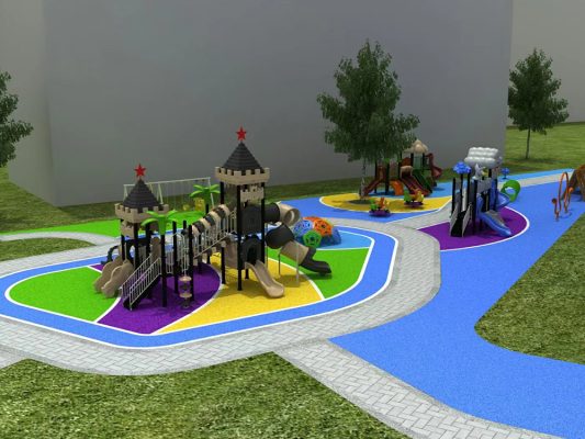fort with slide