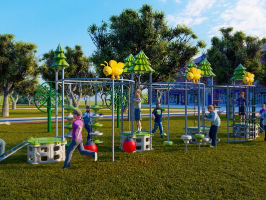 modern playground equipment