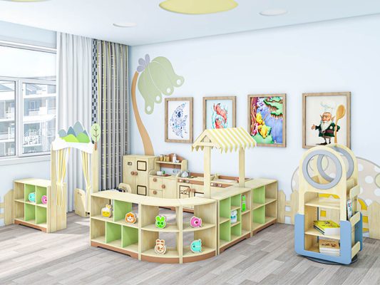 Wooden Kindergarten Classroom Furniture