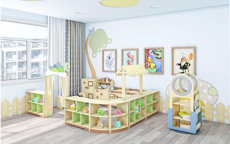 Wooden Kindergarten Classroom Furniture
