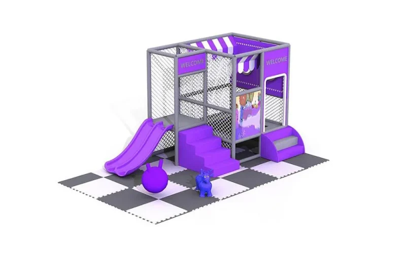 Backyard Playground With Trampoline