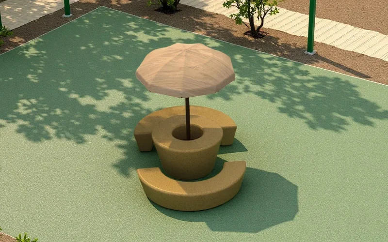 Outdoor Table And Chair Set With Umbrella