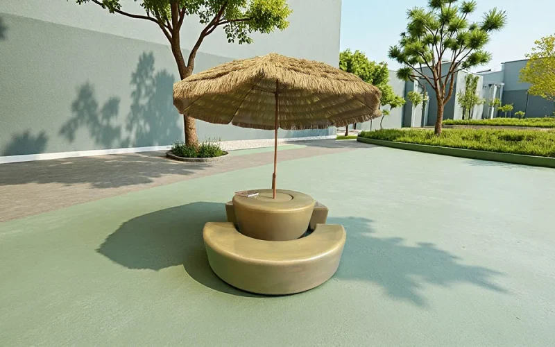 Outdoor Table Set With Umbrella