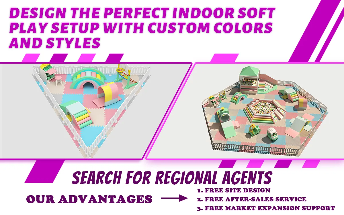 Entwerfen Sie die perfekte Indoor-Softplay-Einrichtung mit individuellen Farben und Stilen