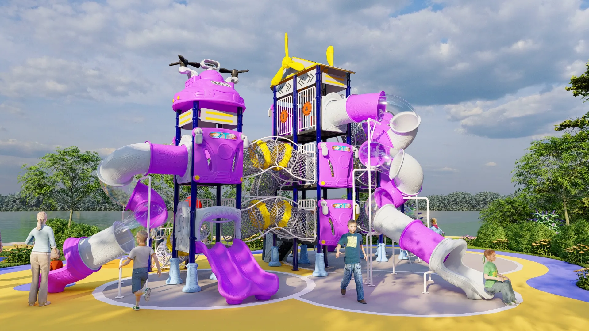 outdoor playground plastic