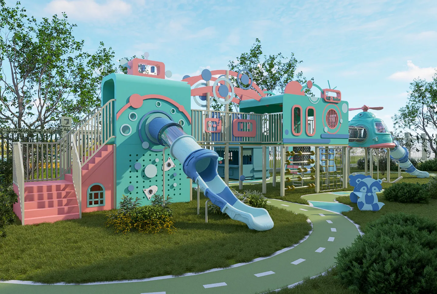 outdoor playground structures
