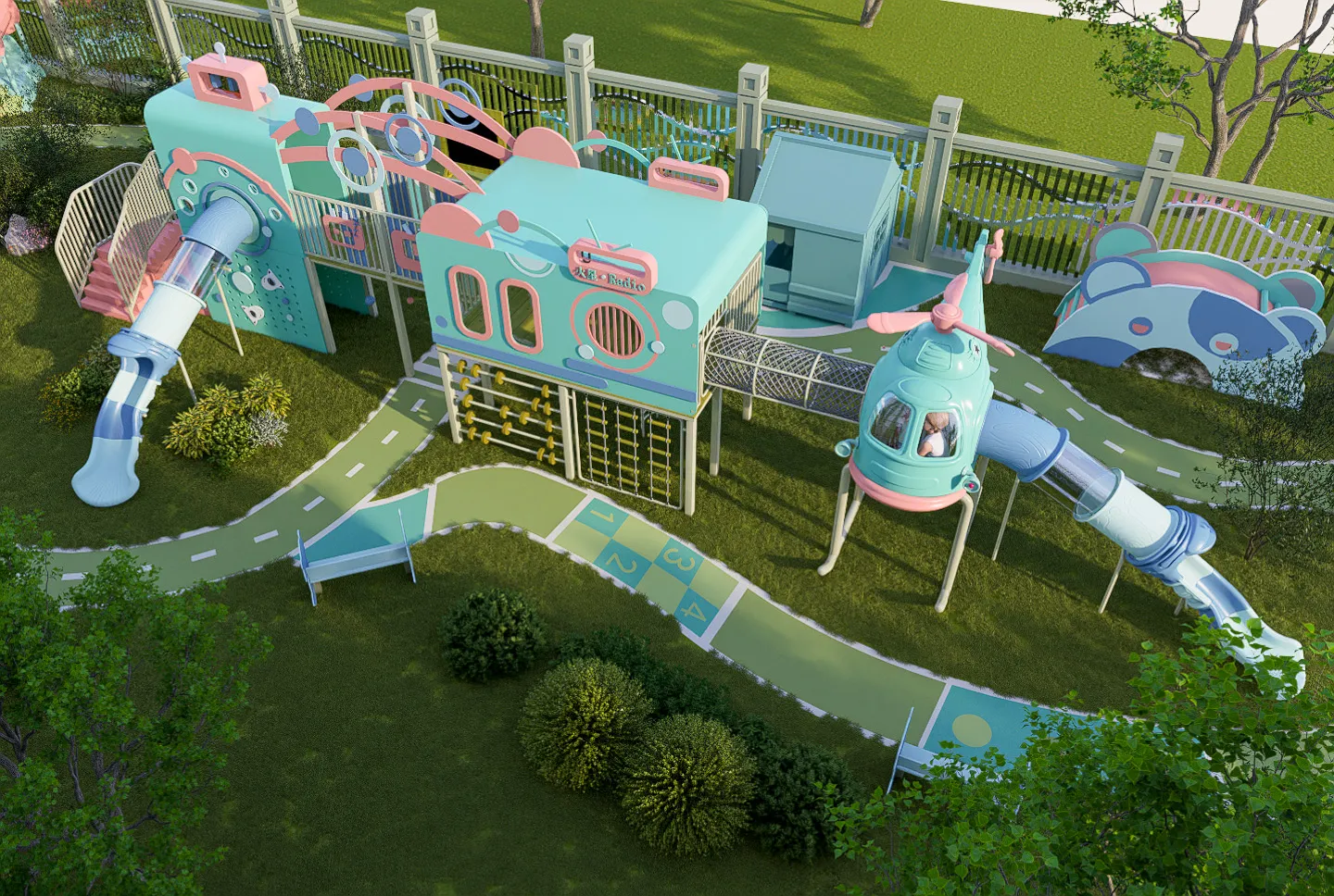 outdoor playground plastic