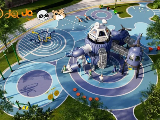 Solutions de toboggans métalliques sur mesure pour aires de jeux