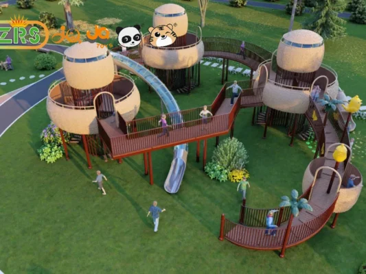 Parque infantil com escorrega personalizado