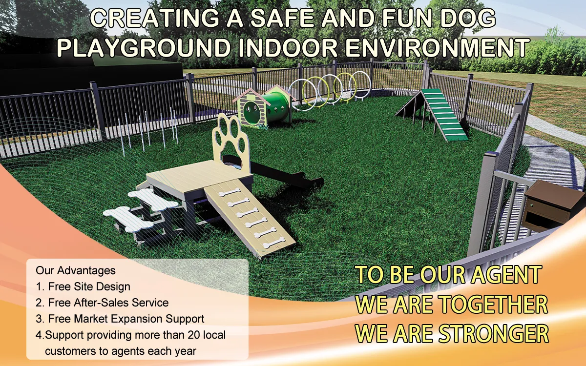 Einen sicheren und lustigen Hundespielplatz für drinnen schaffen