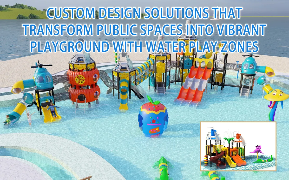 Individuelle Designlösungen, die öffentliche Räume in lebendige Spielplätze mit Wasserspielzonen verwandeln