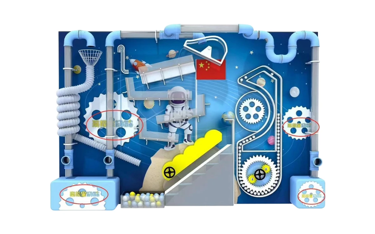 Como é que uma parede de labirinto de bolas, um jogo de parede de pista de bolas e um equipamento de jogo interativo de parede podem aumentar o valor do parque infantil comercial 4 Sistema de jogo de bola de parede