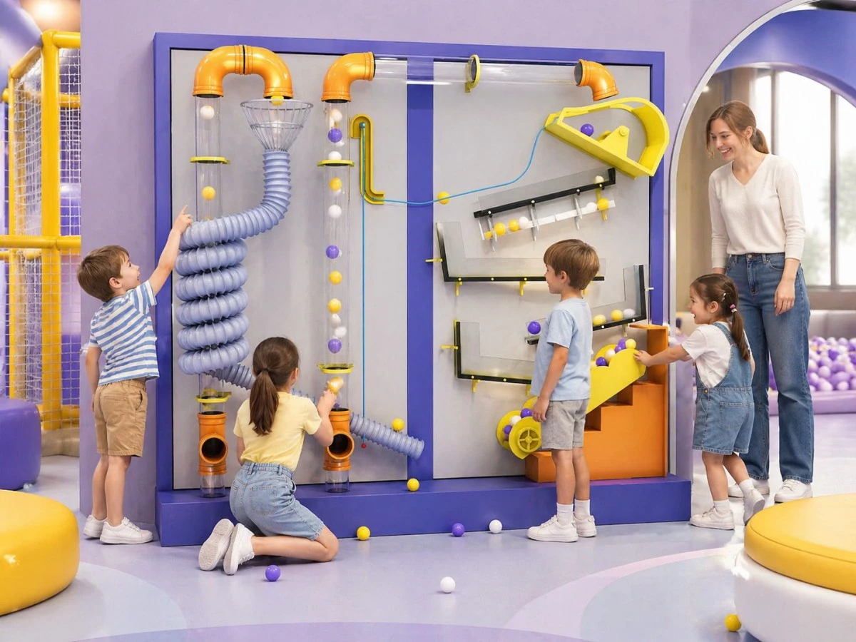 Soluções interactivas de paredes de bolas para projectos de parques infantis interiores divertidos e educativos 3 parede de bolas para parques infantis interiores