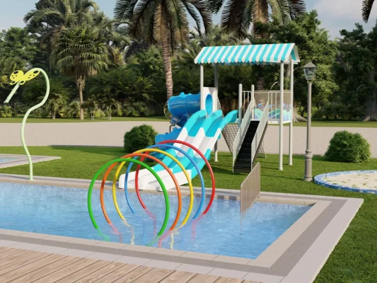 Toboggans pour parc aquatique