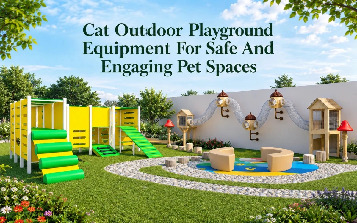 Équipement d'aire de jeu extérieure pour chats pour des espaces sûrs et stimulants pour les animaux de compagnie