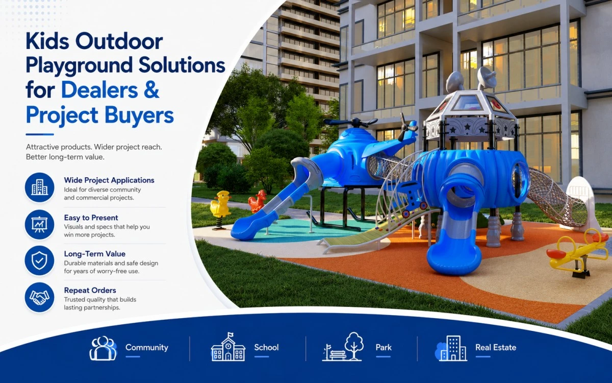 Soluções de parques infantis ao ar livre para revendedores e compradores de projectos 3 Parque infantil exterior