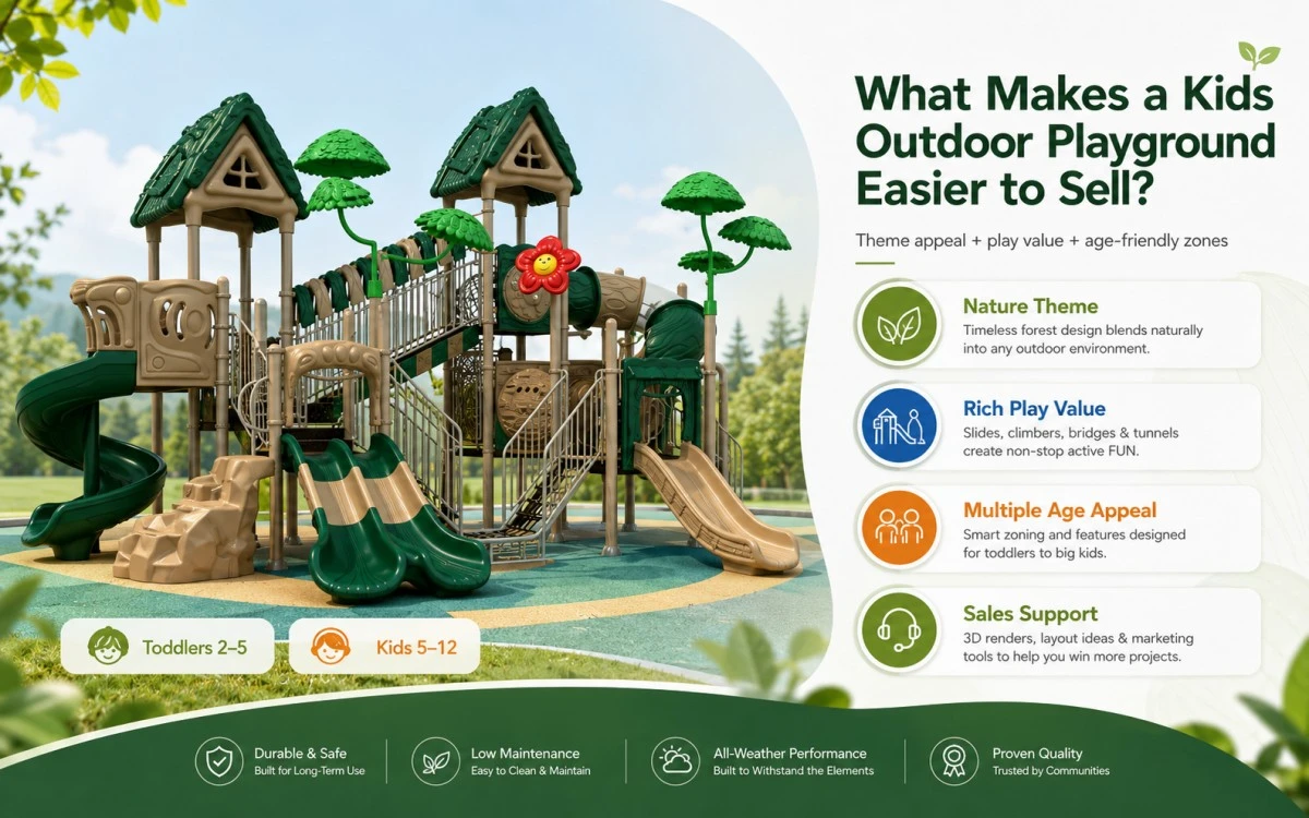 Soluções de parques infantis ao ar livre para revendedores e compradores de projectos 7 Parque infantil exterior
