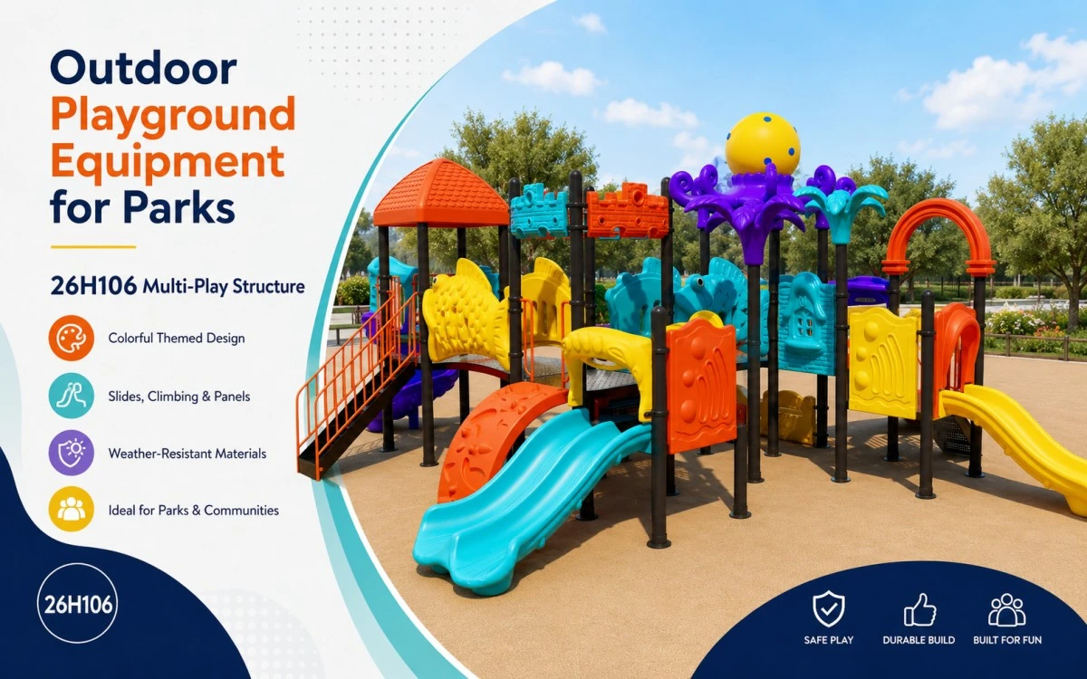 Equipamiento de zonas de juego al aire libre para parques: Soluciones personalizadas para espacios de juego públicos más seguros y atractivos 4 juegos de exterior para parques