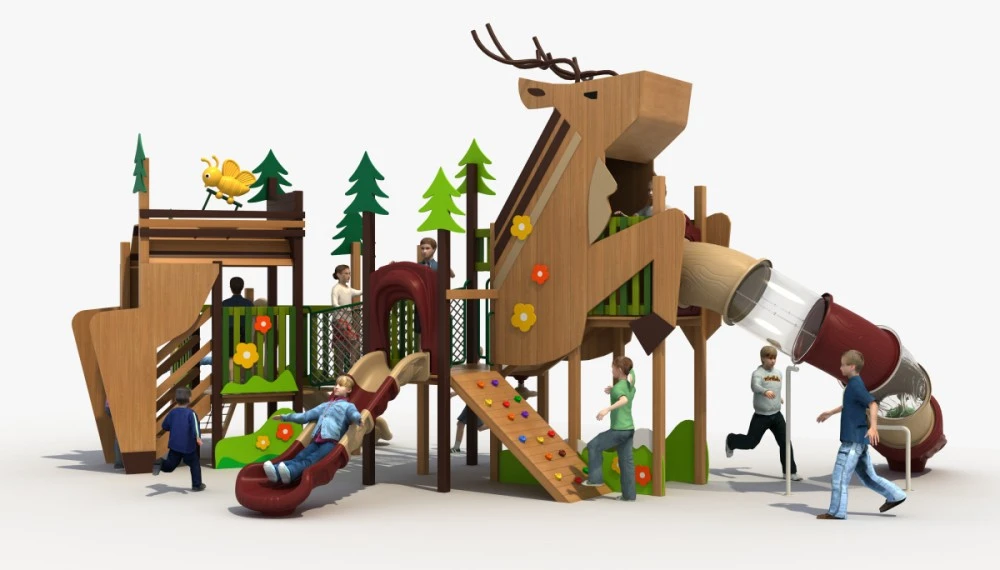 Terrain de jeu extérieur du parc forestier Pour des projets de jeu inspirés par la nature 4 parc forestier aire de jeux extérieure
