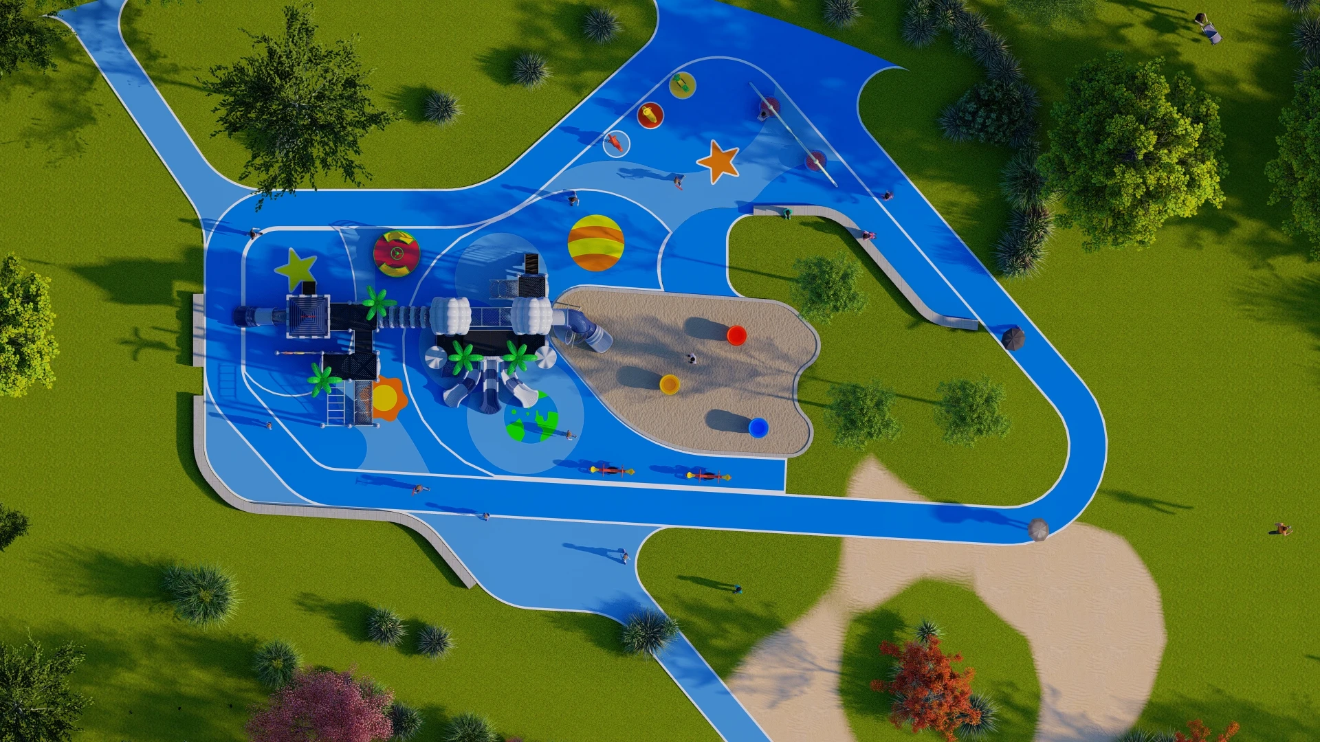 Creche com soluções de parques infantis exteriores para uma aprendizagem precoce mais segura 2 Creche com parque infantil exterior