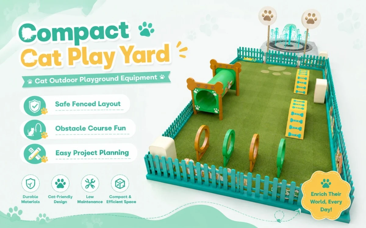 Équipement d'aire de jeu extérieure pour chats pour des espaces sûrs et stimulants pour les animaux de compagnie 8 Équipement d'aire de jeux extérieure pour chats