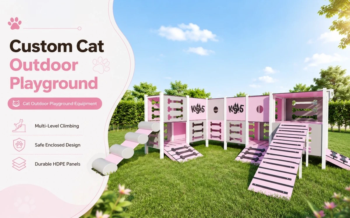 Équipement d'aire de jeu extérieure pour chats pour des espaces sûrs et stimulants pour les animaux de compagnie 4 Équipement d'aire de jeux extérieure pour chats