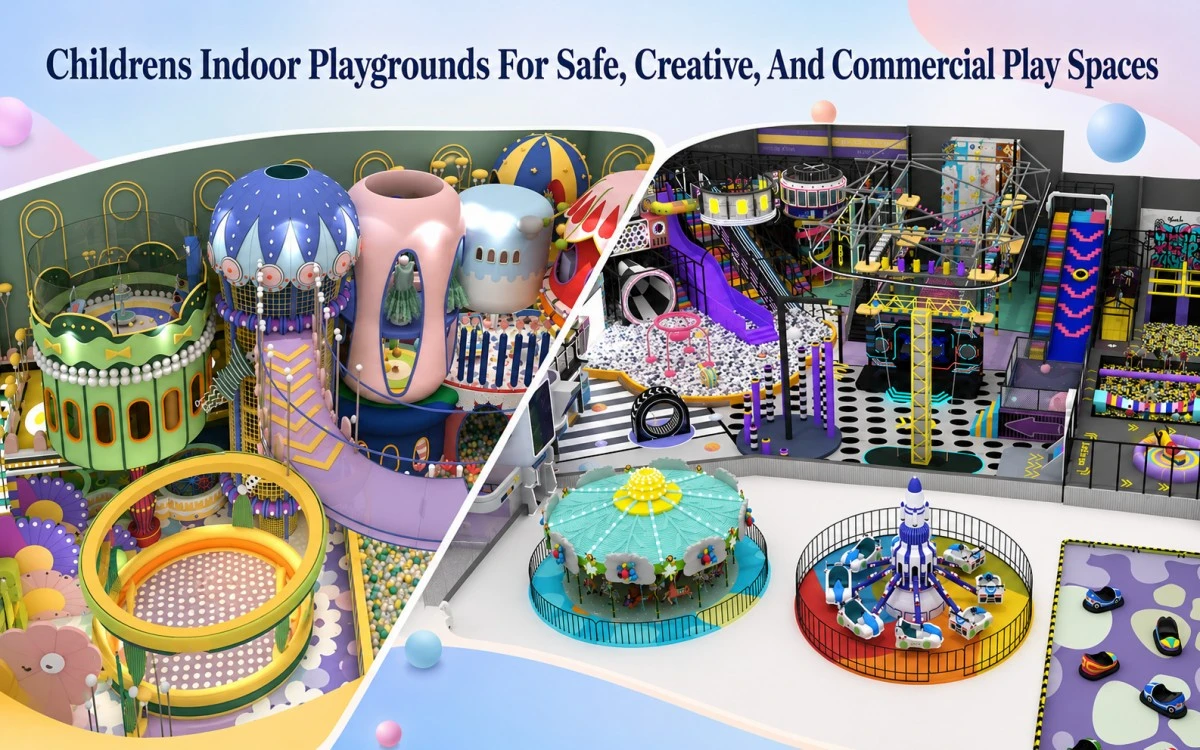 Parques infantiles de interior para espacios de juego seguros, creativos y comerciales