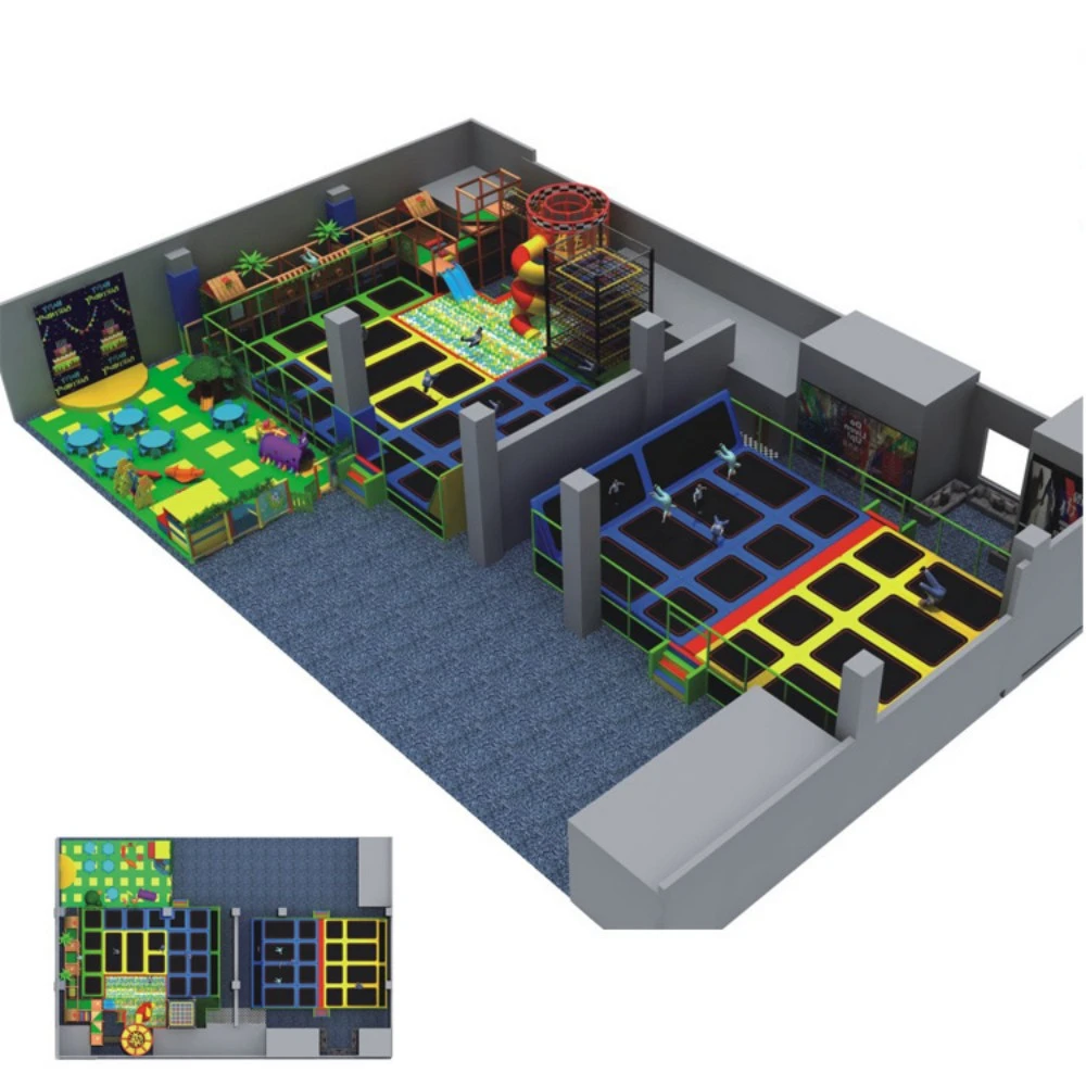 Parques infantis interiores para espaços de jogo seguros, criativos e comerciais 13 Parques infantis cobertos