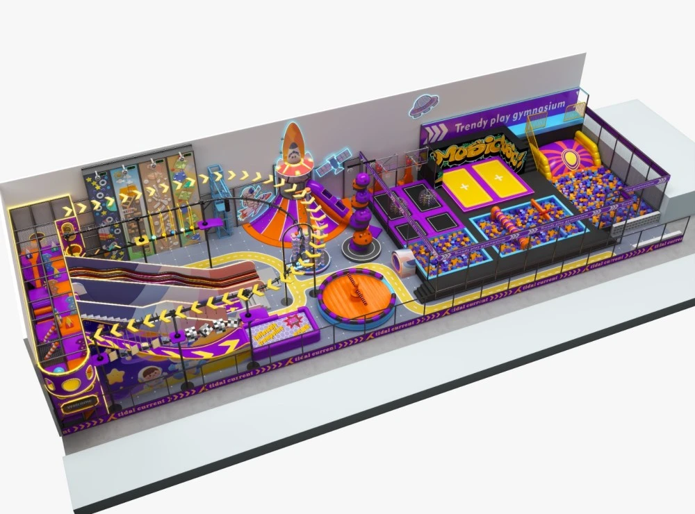 Parques infantis interiores para espaços de jogo seguros, criativos e comerciais 7 Parques infantis cobertos