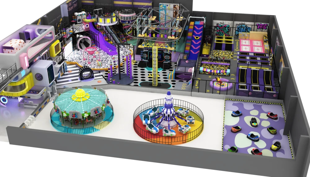 Parques infantis interiores para espaços de jogo seguros, criativos e comerciais 8 Parques infantis cobertos