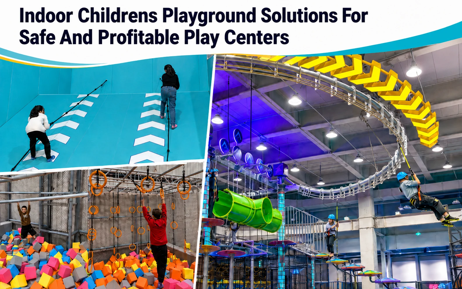 Soluciones de parques infantiles de interior para centros de juego seguros y rentables