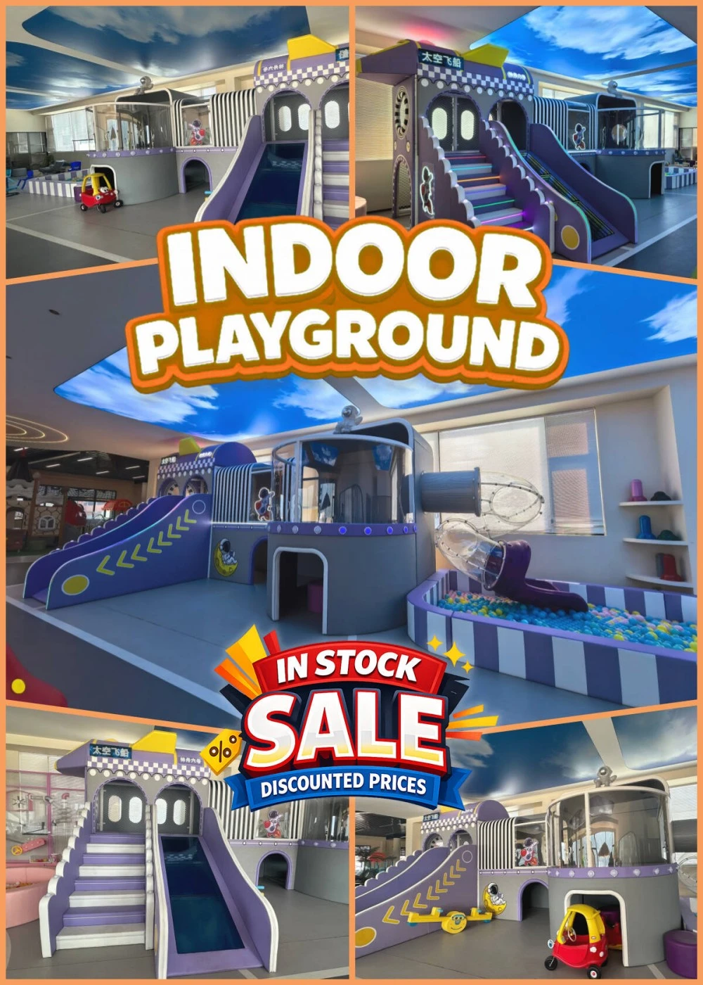Parques infantis interiores para espaços de jogo seguros, criativos e comerciais 3 Parques infantis cobertos