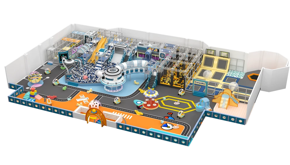 Soluções de parques infantis interiores para centros de jogos seguros e rentáveis 6 parque infantil coberto